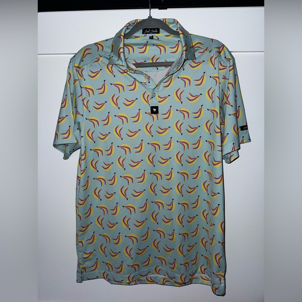 Bad Birdie Banana Pattern Polo - Multicolor